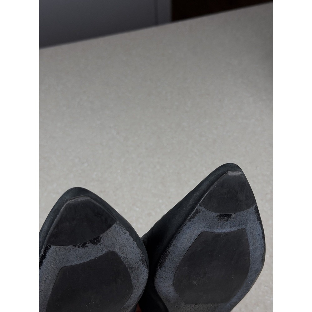 Jenni Kayne Women's 39 9 Mule Slides Oil Leather Black Pointed Toe Flats Coastal - Picture 9 of 11